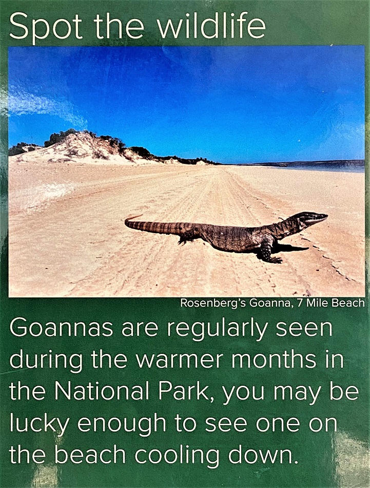 Information as you enter Coffin Bay National Park