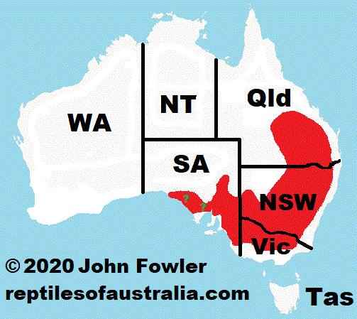 Updated approximate distribution map for Dwyer's Snake (Suta dwyeri) 